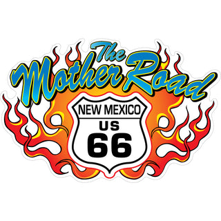 New Mexico Route 66 The Mother Road Flame (00531) Sticker