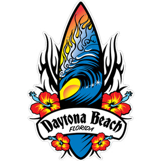 OK4 Daytona Beach  FL Surfboard Tribal Vertical Sticker