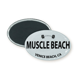 Venice Beach  CA   Muscle Beach Euro Oval Oval Badge Magnet