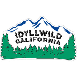 OK4 Idyllwild  California White Mountains & Pine Trees Sticker