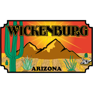 Wickenburg  Arizona   Cactus Mountains Sticker