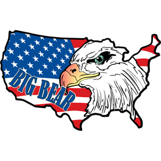 Big Bear Map Flag Eagle Head (46178) Sticker