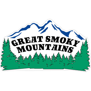 Great Smoky Mountains   White Mountains & Trees Sticker