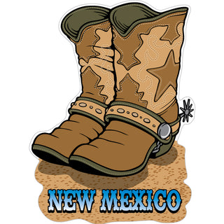 New Mexico   Cowboy Boots Sticker