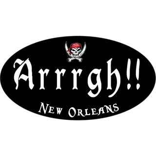 New Orleans  LA   Arrrgh Black Oval Sticker