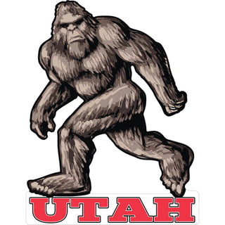Utah   Angry Brown Bigfoot Sticker