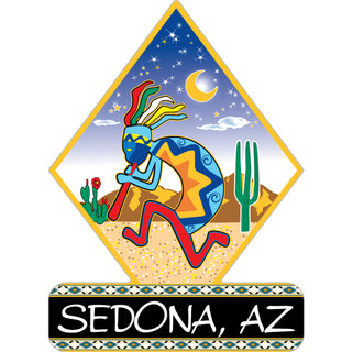 Sedona Kokopeli Diamond Black Base (26645) Sticker
