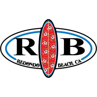 Redondo Beach CA SURFBOARD IN OVAL Sticker