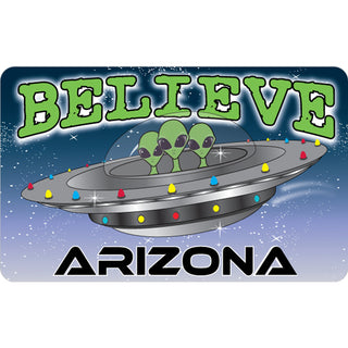 Arizona   Triple Aliens Saucer Sticker