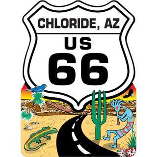 Chloride  AZ   White Desert Road Shield Sticker