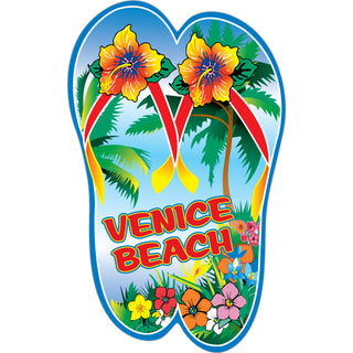 Venice Beach  Ca Vertical Flip Flops Sticker