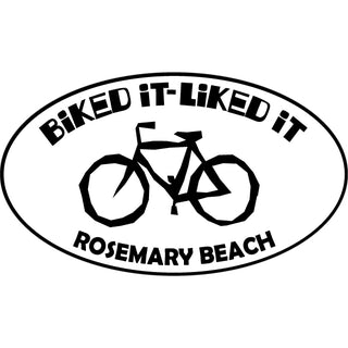 OK4 Rosemary Beach Biked it Liked it Oval Sticker
