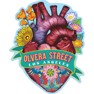 olvera street human heart flowers Sticker