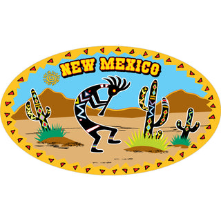 New Mexico   Day Light Kokopelli Oval Sticker