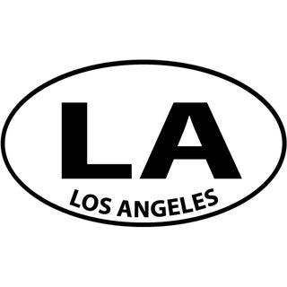 OK4 Los Angeles  CA Black and White Euro LA (00500) Sticker