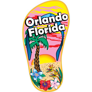 OK4 Orlando  FL Tropical Flip Flop (00097) Sticker