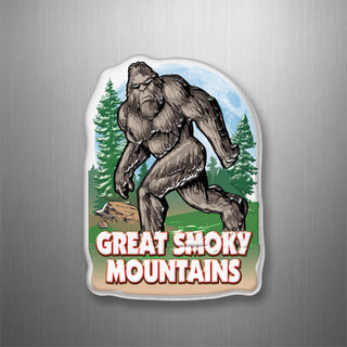 Great Smoky Mountains Bigfoot in the Woods 3D Magnet