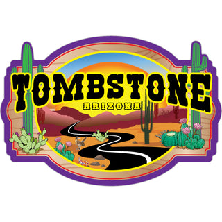 Tombstone  Arizona   Winding Desert Road Sticker