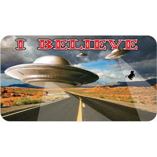 OK4 I Believe Flying Saucer Photo Sticker