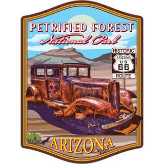 Arizona Petrified Forest Rusty Car Sticker