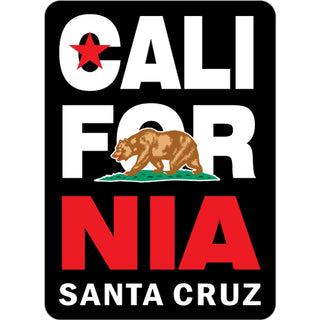 Santa Cruz   Black Flag Stacked Letters Sticker