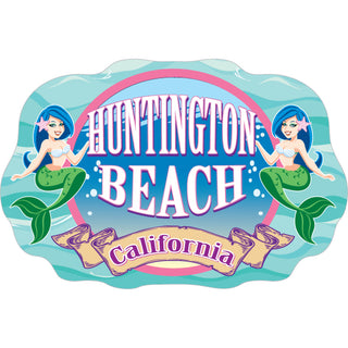 Huntington Beach  CA Blue Hair Mermaids Sticker