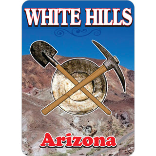 White Hills AZ Mining Tools Sticker