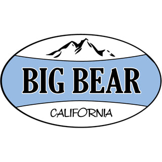 Big Bear  CA   Blue Banner Mountain Oval Sticker