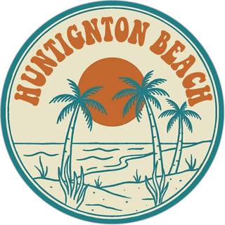 HUNTINGTON BEACH PALM BEACH CIRCLE Sticker