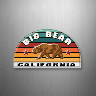 Big Bear California   Striped Half Circle Bear 3D Magnet