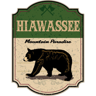 Hiawassee  GA Paradise Green Sign Sticker