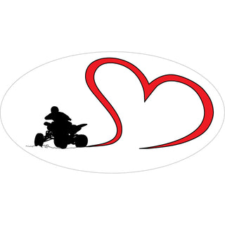 Novelty   Quad Swoosh Heart Sticker