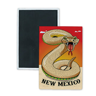 New Mexico Rattlesnake Rectangle Badge Magnet