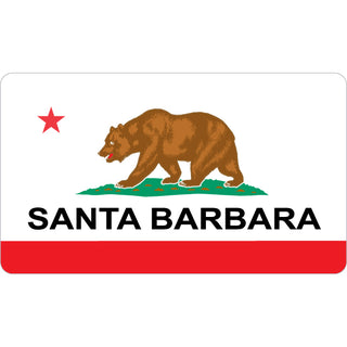 OK4 Santa Barbara CA California Flag mini (27203) Sticker