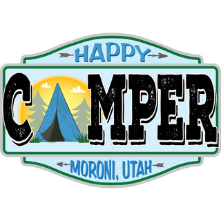 MORONI UTAH HAPPY CAMPER Sticker