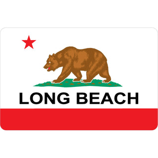 Long Beach   CA State Flag Sticker