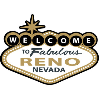 RENO GOLD WELCOME SIGN Sticker