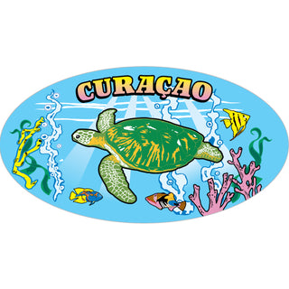 Curacao Turtle in Sea Sticker