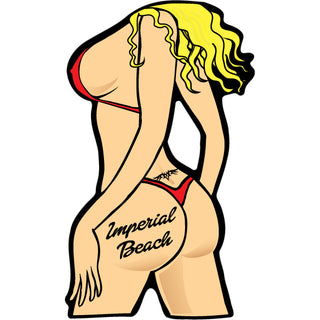 Imperial Beach   Woman's Backside Torso Sticker