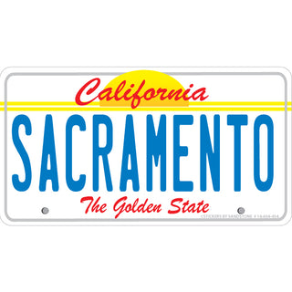 Sacramento CA License Plate Sticker