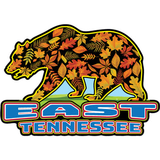 East Tennessee   Walking Bear Filled with Fall Leaves Sticker