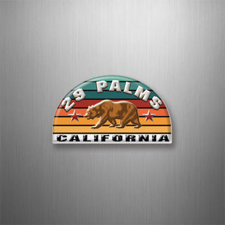 Palms California   Striped Half Circle Bear 3D Magnet