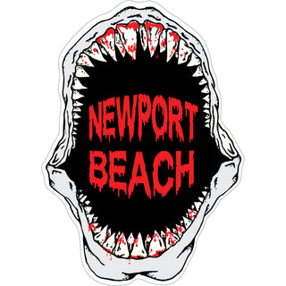 Newport Beach   Jaws Shark Sticker