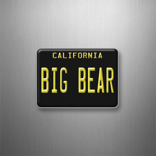 Big Bear   California Black License Plate 3D Magnet
