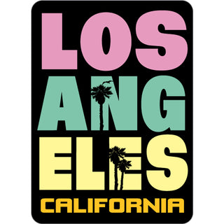 Los Angeles  California   Pastel Stacked Letters Sticker