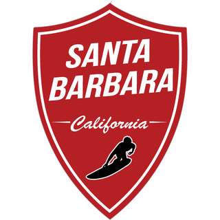 Santa Barbara Red Shield Vertical (27211) Sticker