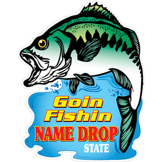 Big Bear Goin Fishin Bass Sticker