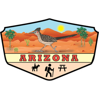 Arizona   Roadrunner Shield Sticker