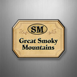 Great Smoky Mountains SM Brown Cut Corners Sign 3D Magnet