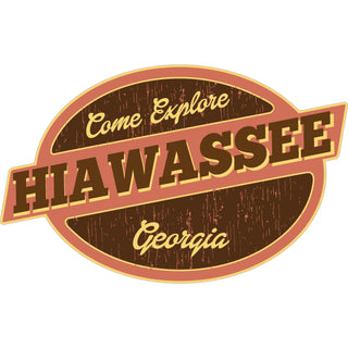 Come Explore Hiawassee Georgia Oval with Bar Sticker